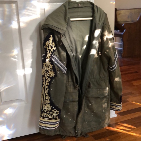 Free People Jackets & Blazers - Free People distressed Army jacket